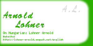 arnold lohner business card